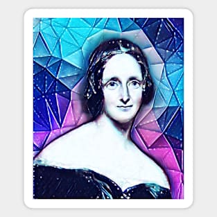 Mary Shelley Snowy Portrait | Mary Shelly Black artwork 6 Magnet